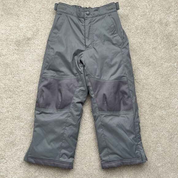 LL Bean Cold Buster  Snow Pants Kids 5-6 Gray Warm Rugged Thinsulate Ski Outdoor - Picture 1 of 5
